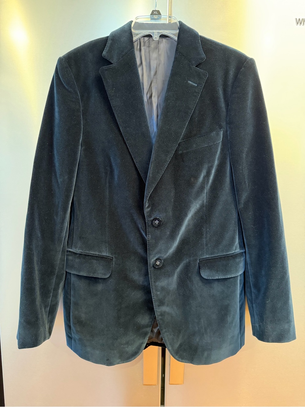 Officine Generale Paris Men’s Navy Blue Velvet Blazer